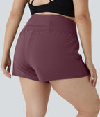 Short 8,8cm Sport Grande Taille 2 en 1 avec Poches Arrière et Poches Latérales Cachées
