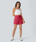 Short yoga 2-en-1 SoftlyZero™ Airy effet frais InstantCool taille très haute 12,5 cm avec poches, longueur allongée