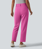 Halara Flex™ Pantalon tailleur fuselé taille haute en tissu gaufré avec poches