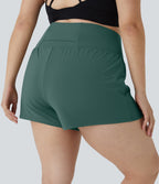 Short 8,8cm Sport Grande Taille 2 en 1 avec Poches Arrière et Poches Latérales Cachées