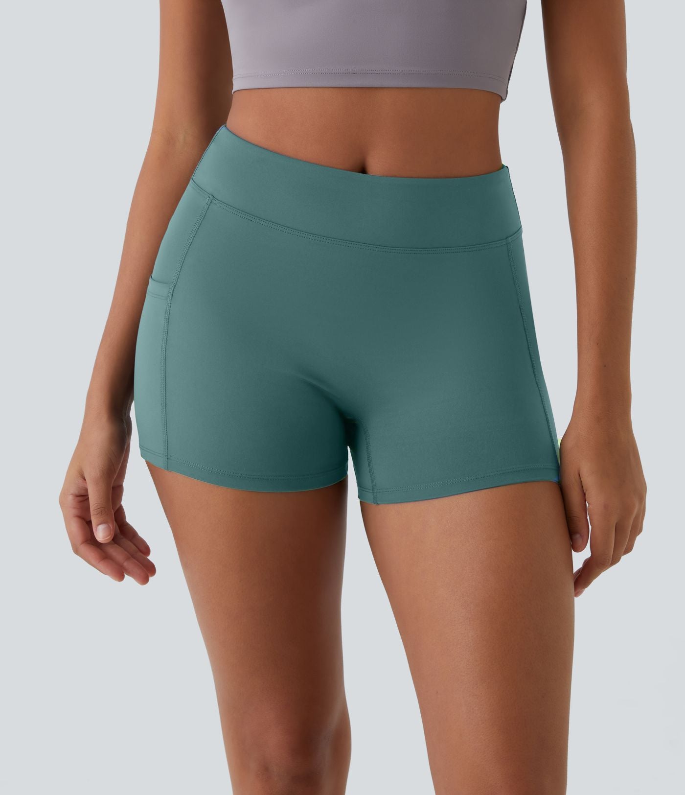 Short de yoga SoftlyZero™ Airy 8,8 cm taille haute poches latérales uni effet frais InstantCool
