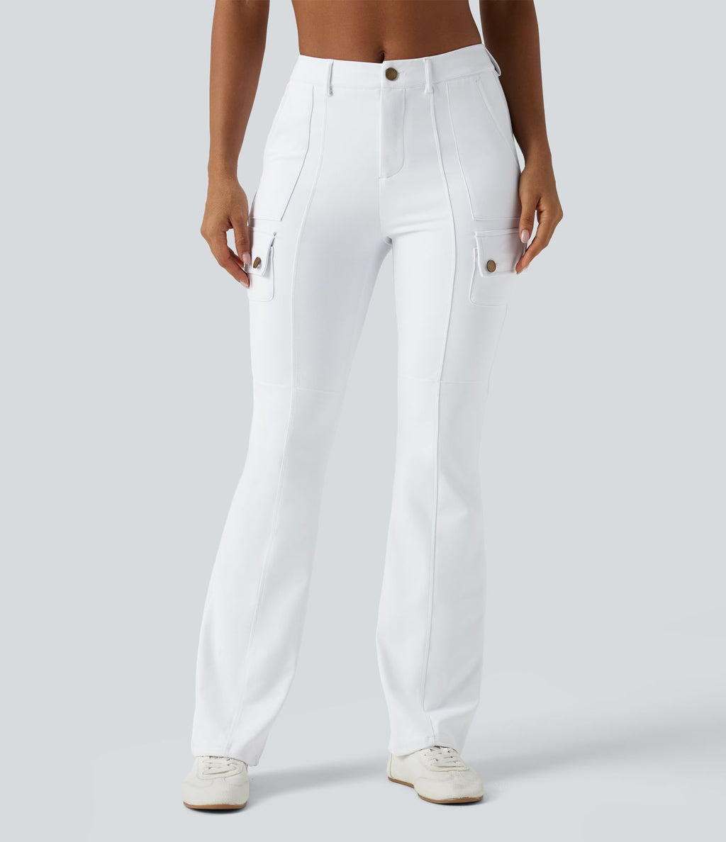 Pantalon cargo bootcut randonnée taille moyenne DayStretch avec poches
