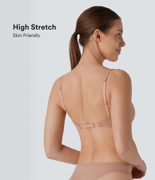 Brassière de détente extensible dos nu douce pour la peau avec bretelles ajustables
