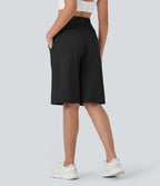 Short bermuda d'entraînement SoftlyZero™ Airy, jambe droite, taille haute avec poches latérales, à effet frais InstantCool, protection solaire UPF50+