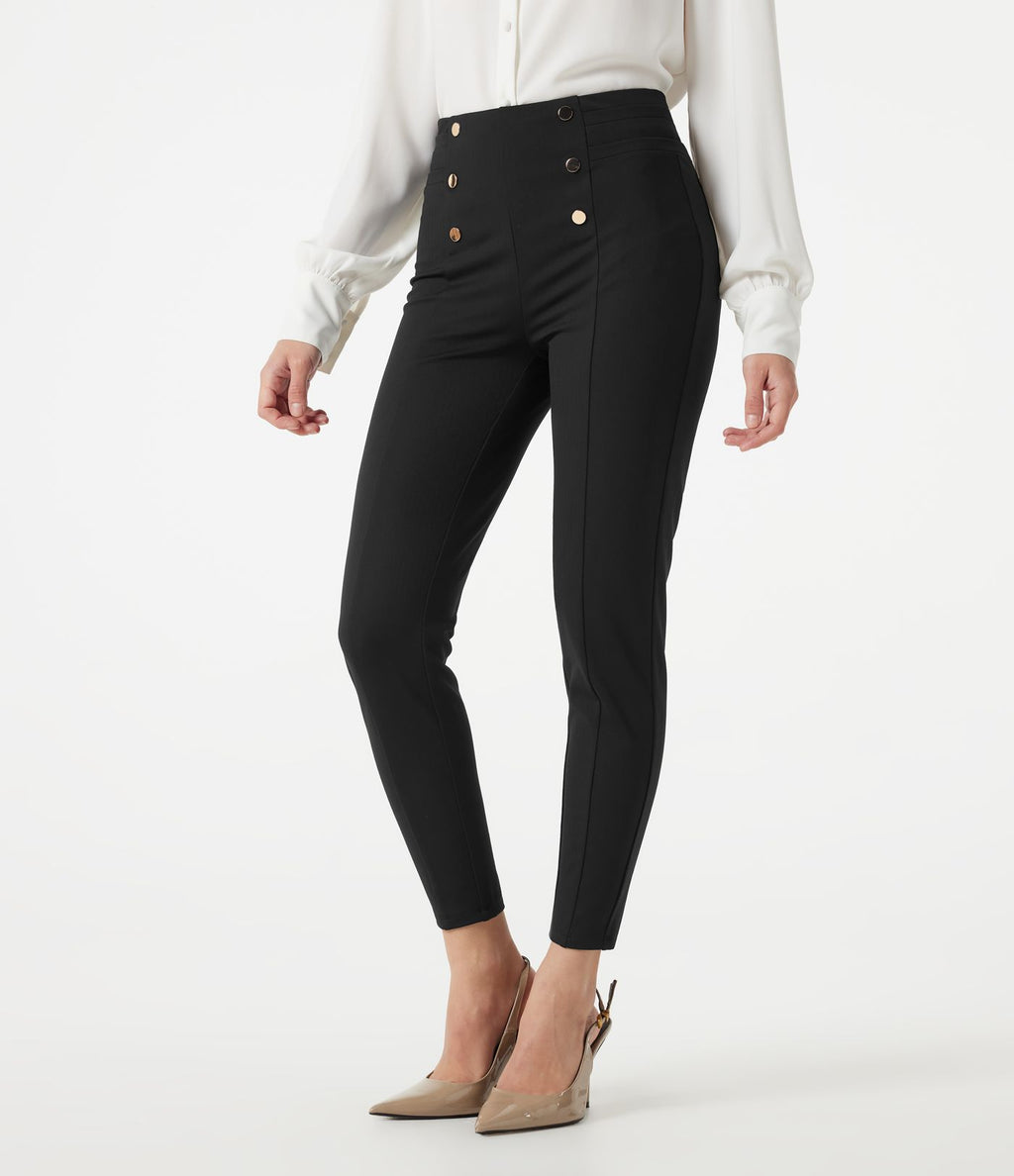 Pantalon Halara Flex™ taille haute esprit bureau à motif chevrons avec poches