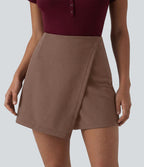 Jupe-short mini tailleur taille haute infroissable longueur rallongée