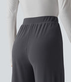 Pantalon de détente taille haute avec poches