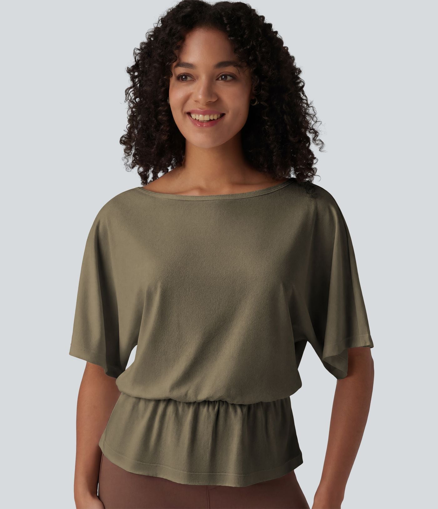 T-shirt de travail col bateau demi-manches