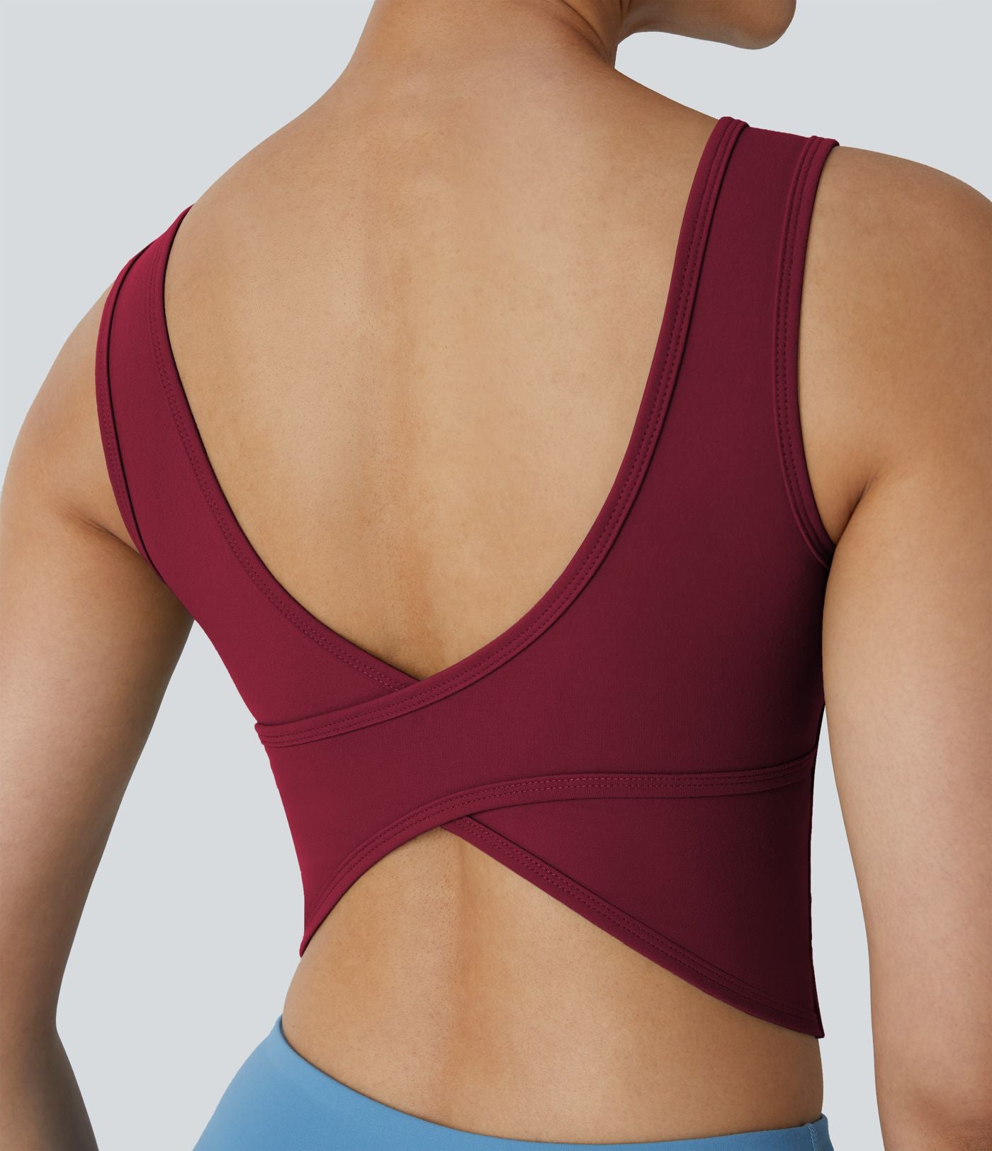 Débardeur danse barre ballet col U croisé A-D