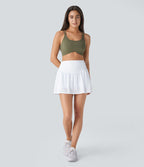Breezeful™ Jupe Mini de Tennis Taille Haute Plissée 2-en-1 avec Poches Latérales et Séchage Rapide