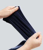 Pantalon détente baggy velours taille haute avec poches