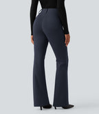 Pantalon tailleur évasé taille haute avec poches Halara Flex™