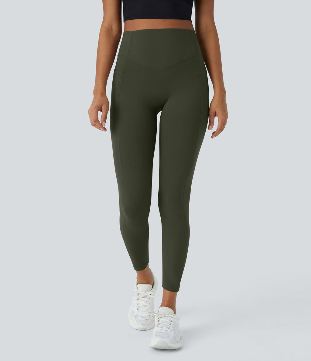 Legging d'entraînement gainant galbant taille haute avec effet scrunch et poches Halara UltraSculpt™
