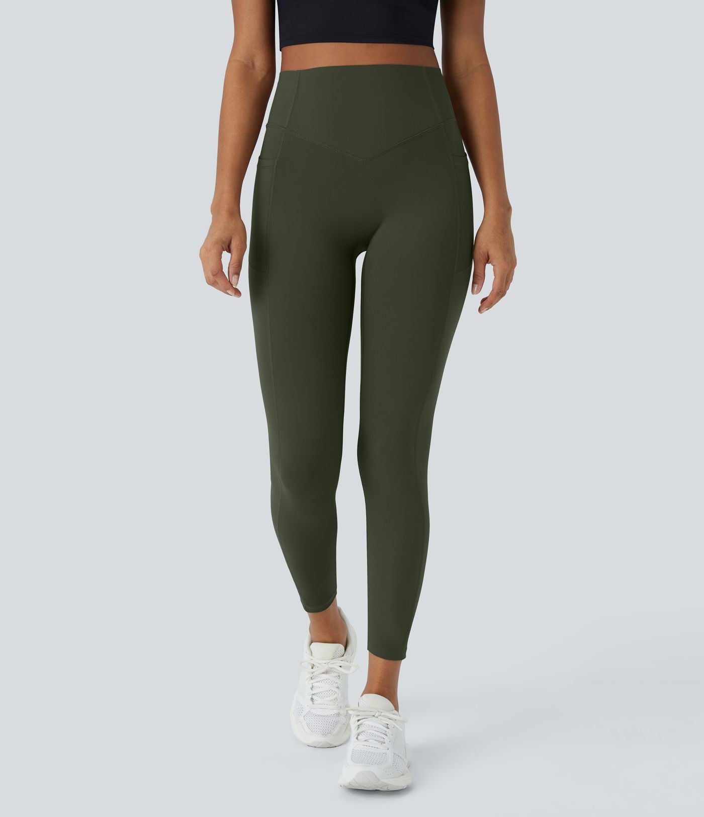 Legging d'entraînement gainant galbant taille haute avec effet scrunch et poches Halara UltraSculpt™
