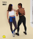 Débardeur de yoga cropped Halara X Smiley® Halara UltraSculpt™ à doubles bretelles dos torsadé ouvert