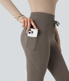 Legging de randonnée polaire 7/8 taille haute avec cordon de serrage et poches