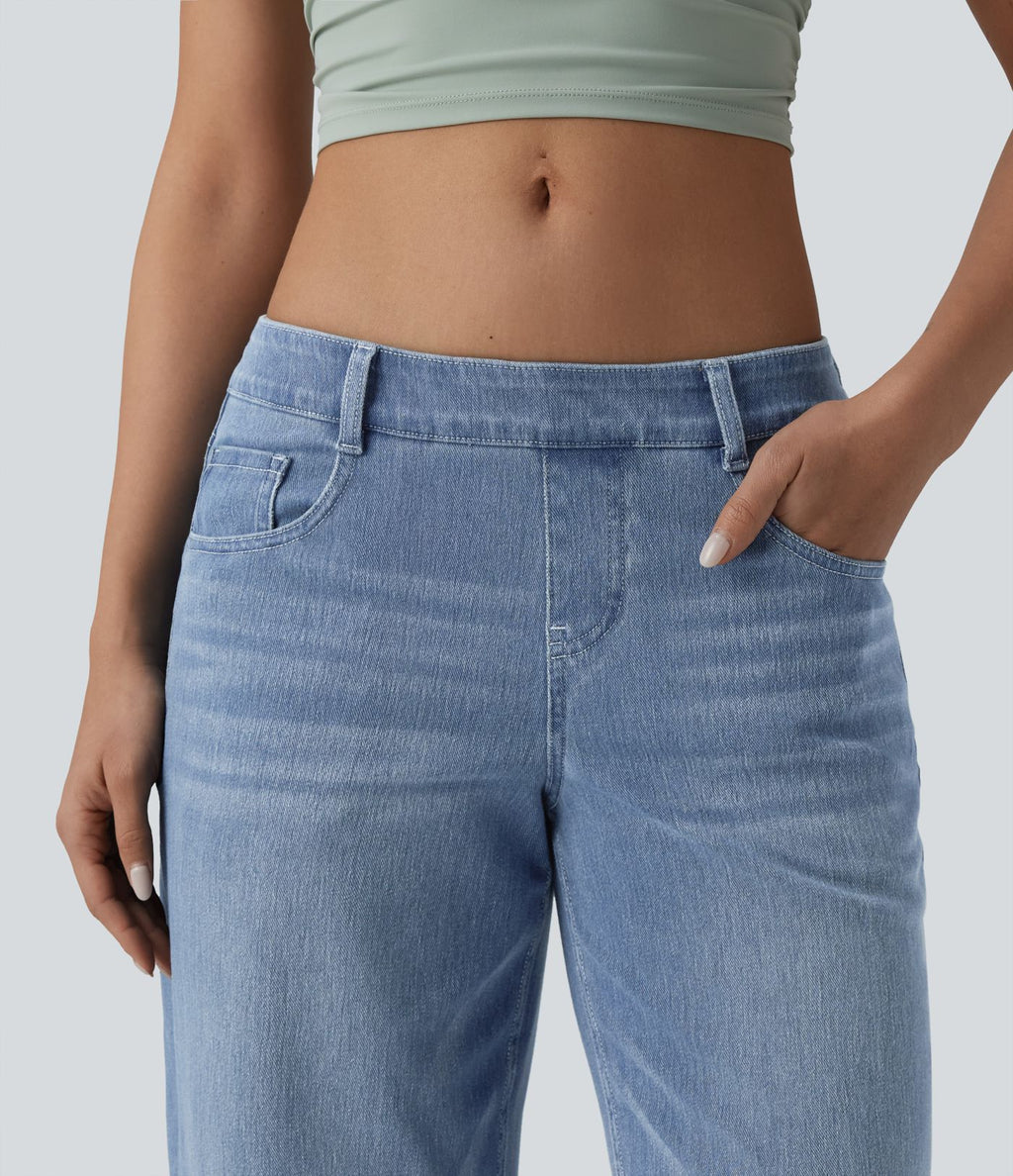 Jean large décontracté Halara Flex™ taille basse avec poches