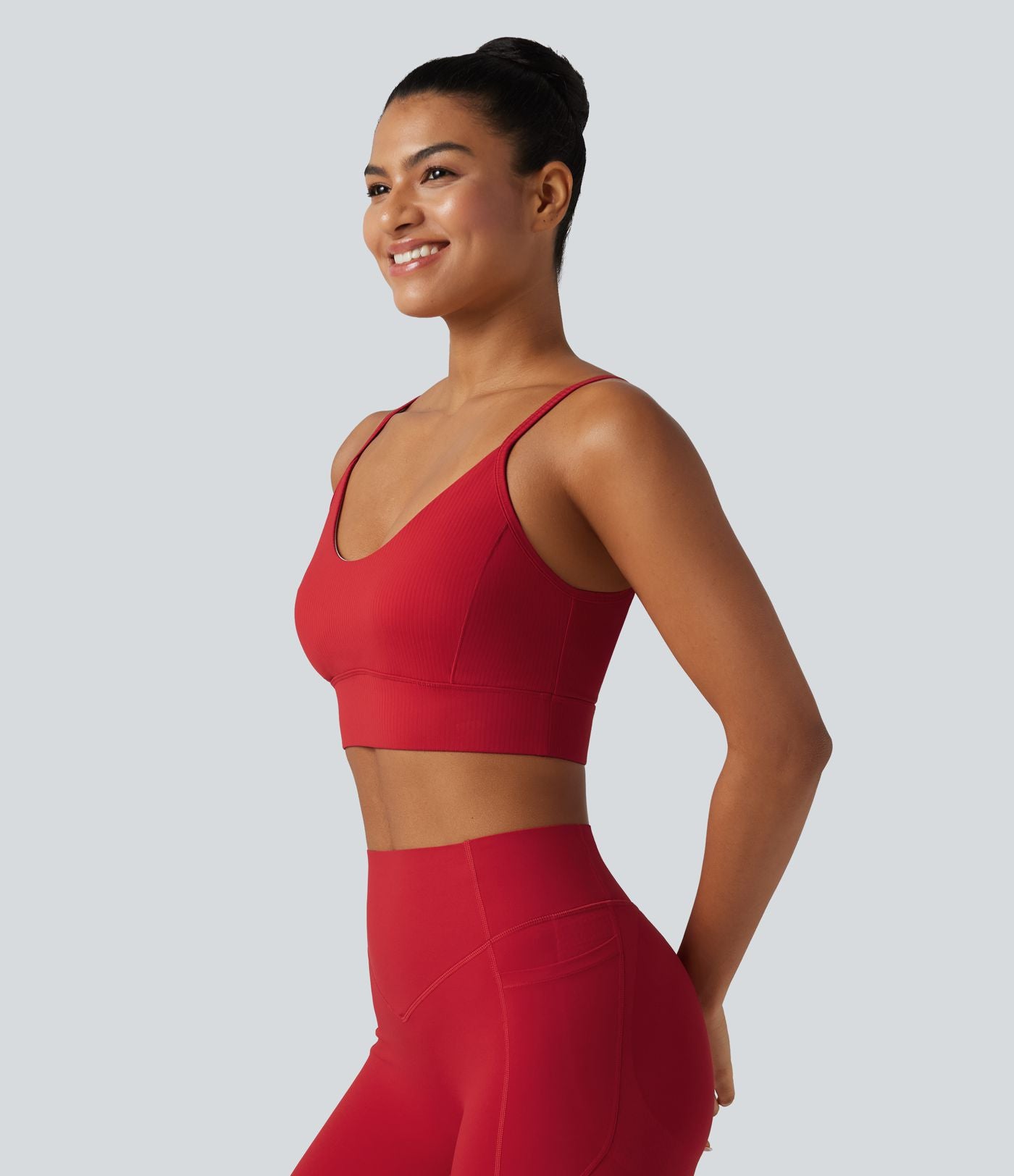 Brassière de sport et de yoga Halara UltraSculpt™ côtelé à maintien léger