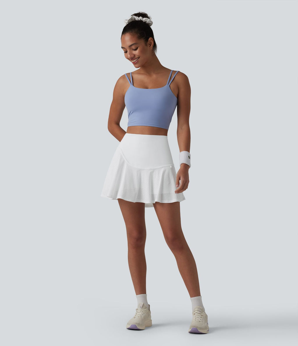 Jupe de tennis mini SoftlyZero™ Airy taille haute à œillets 2-en-1 douce au toucher avec poches, protection solaire UPF50+