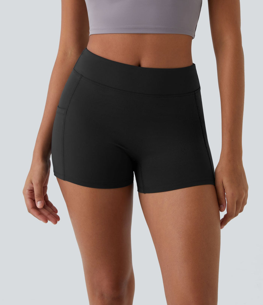 Short de yoga SoftlyZero™ Airy 8,8 cm taille haute poches latérales uni effet frais InstantCool