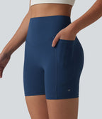Halara UltraSculpt™ Cycliste de sport taille haute ventre plat push-up 12,5 cm avec poches