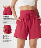Short de yoga SoftlyZero™ Airy taille ultra-haute cordon 2-en-1 effet frais InstantCool 17,5 cm avec poches