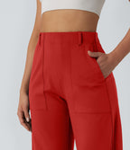 Pantalon barrel DayStretch taille haute avec poches