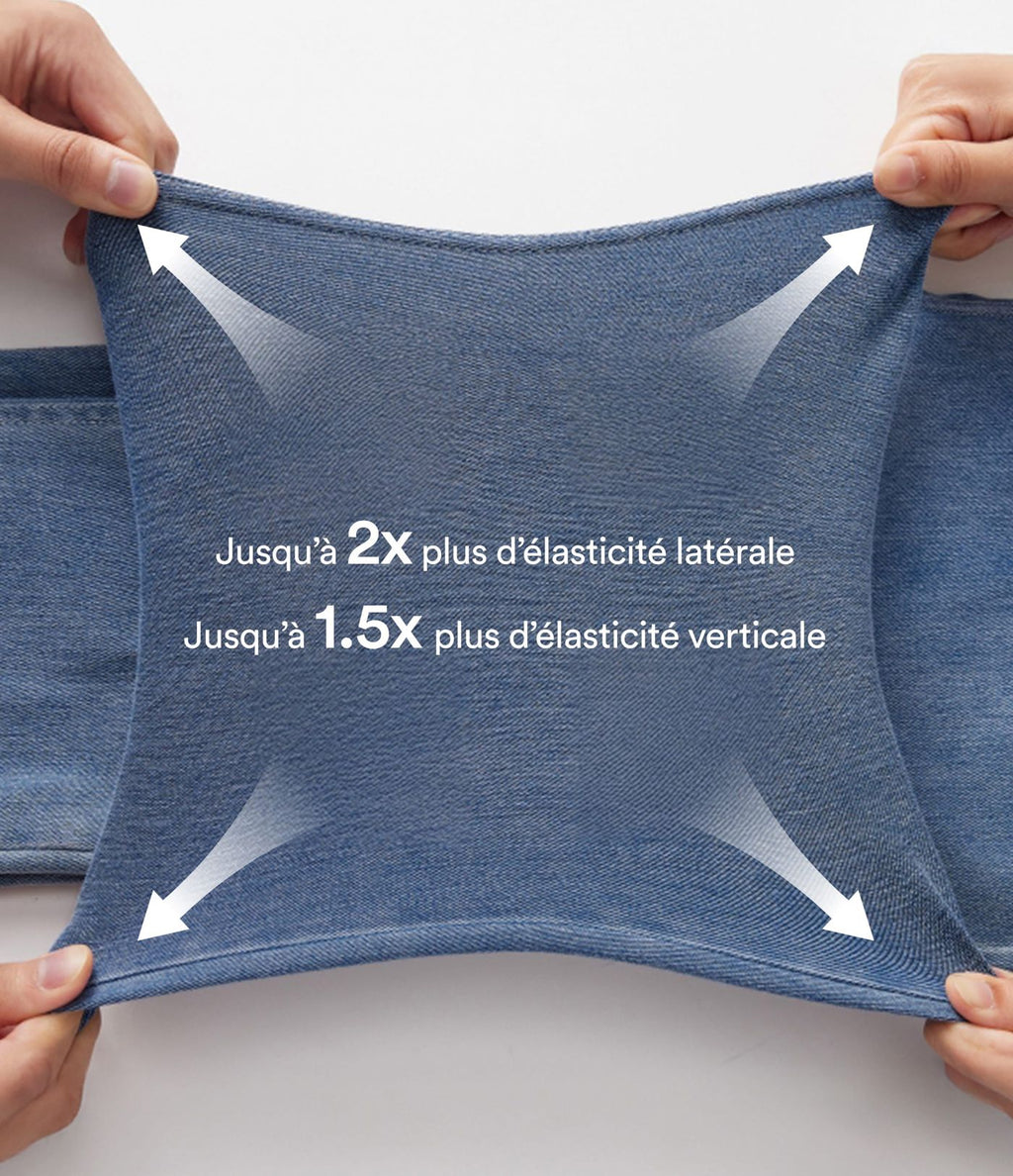 Short en jean Halara Flex™ casual gainant taille haute croisée avec poches