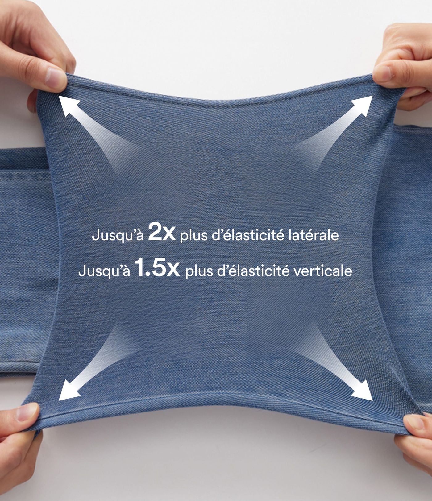 Short en jean Halara Flex™ casual gainant taille haute croisée avec poches