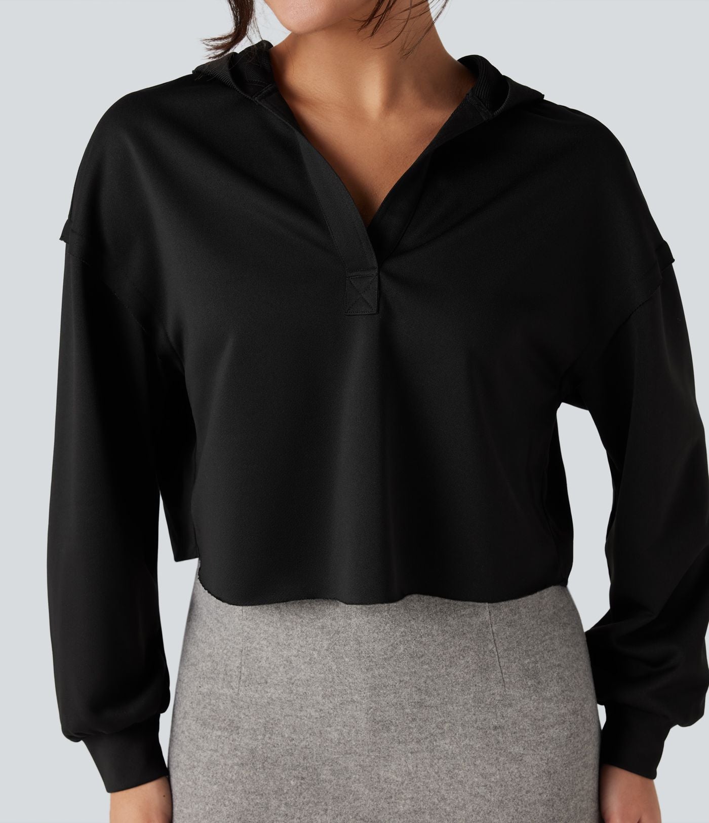 Sweat-shirt à capuche décontracté manches longues