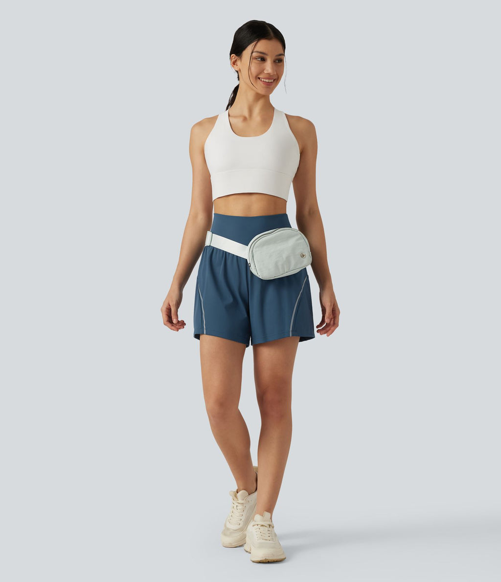 Short de yoga 2-en-1 SoftlyZero™ Airy réfléchissant taille haute 12,5 cm à effet frais InstantCool avec poches