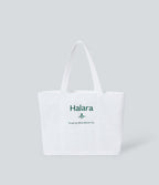 Tote Bag Halara décontracté en toile avec imprimé lettrage