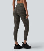Legging de yoga Halara UltraSculpt™ taille haute avec cordon de serrage imprimé carreaux avec poches