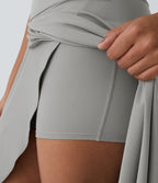 Jupe Longue Casual Breezeful™ Taille Haute à Volants 2en1 Fluide Sèchement Rapide Quotidien Maxi