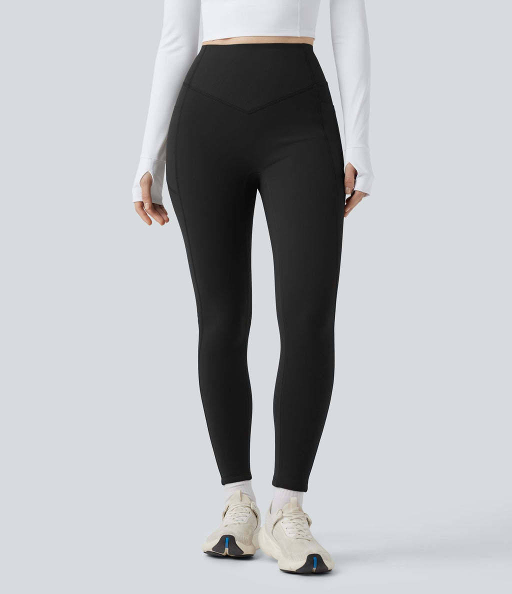 Legging de yoga Halara UltraSculpt™ Extra Heat taille haute froncé effet push-up gainant avec poches