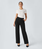 Pantalon de travail coupe droite zippé taille haute Halara Flex™ avec poches