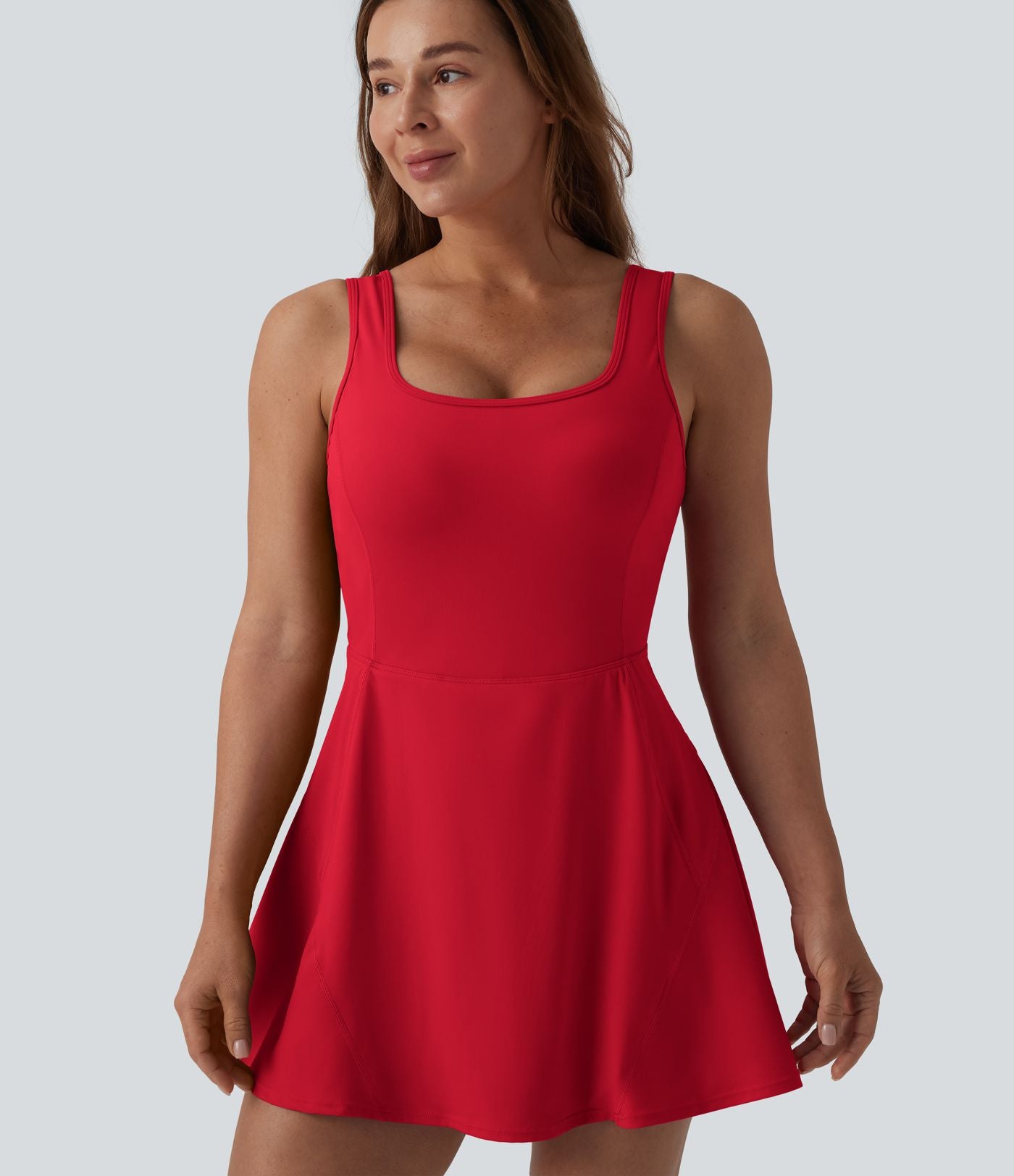 Robe de sport mini 2-en-1 SoftlyZero™ Airy col U poches effet frais InstantCool danse bonnets E-G, accès facile Easy Peasy