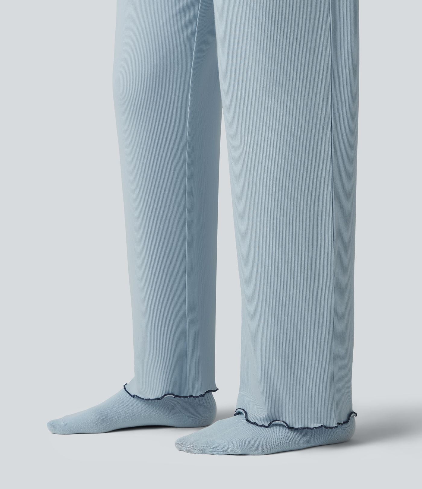 Pantalon d’intérieur taille haute ourlet à volants