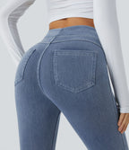 Halara Flex™ Jegging Casual Taille Haute Tricot Extensible Poche Latérale Arrière