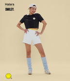 Short de yoga 2-en-1 Halara X Smiley® SoftlyZero™ Airy 12,5 cm taille très haute effet frais InstantCool avec poches, longueur allongée