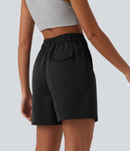 Short casual ample taille haute avec poches