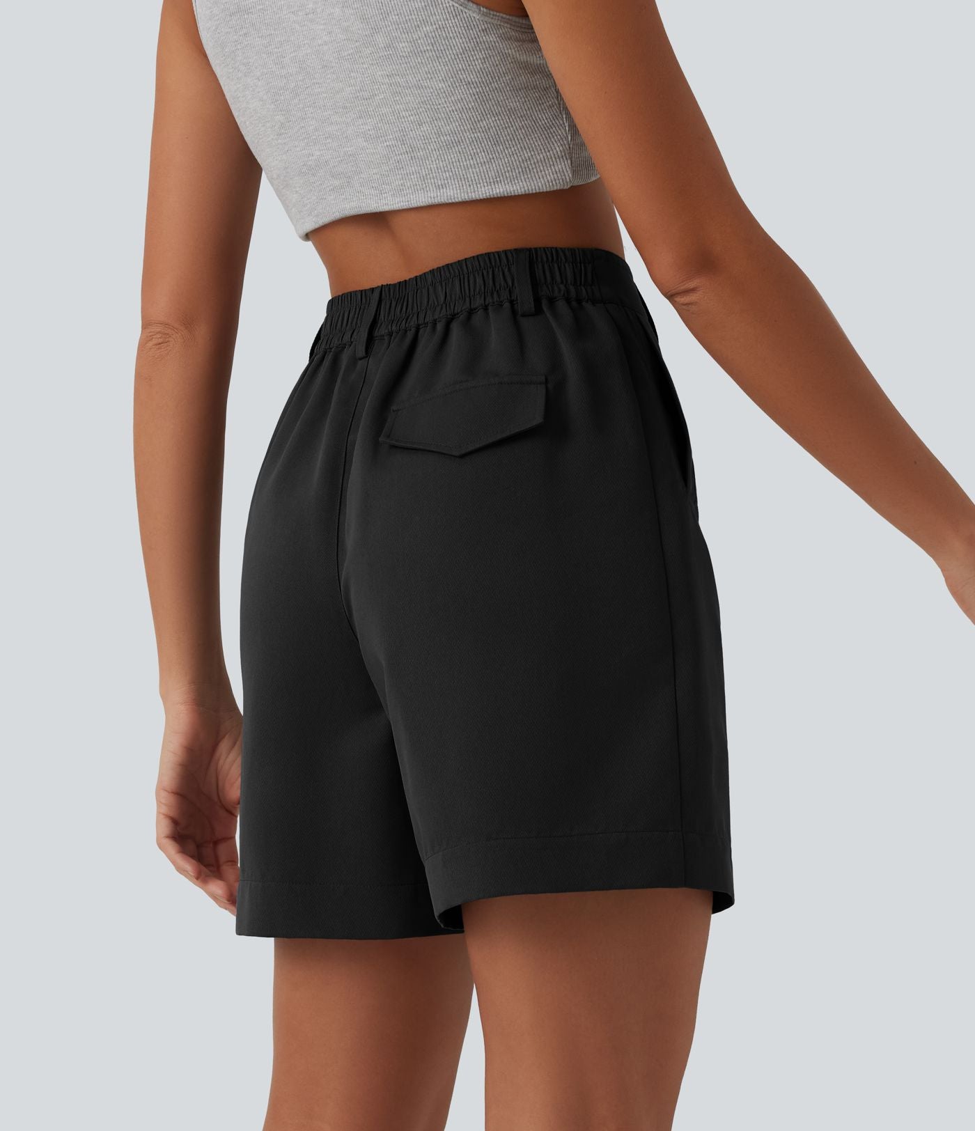 Short casual ample taille haute avec poches