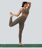 Brassière de sport yoga courte maintien léger col U en maille gaufrée sans couture OneForm Seamless Flow