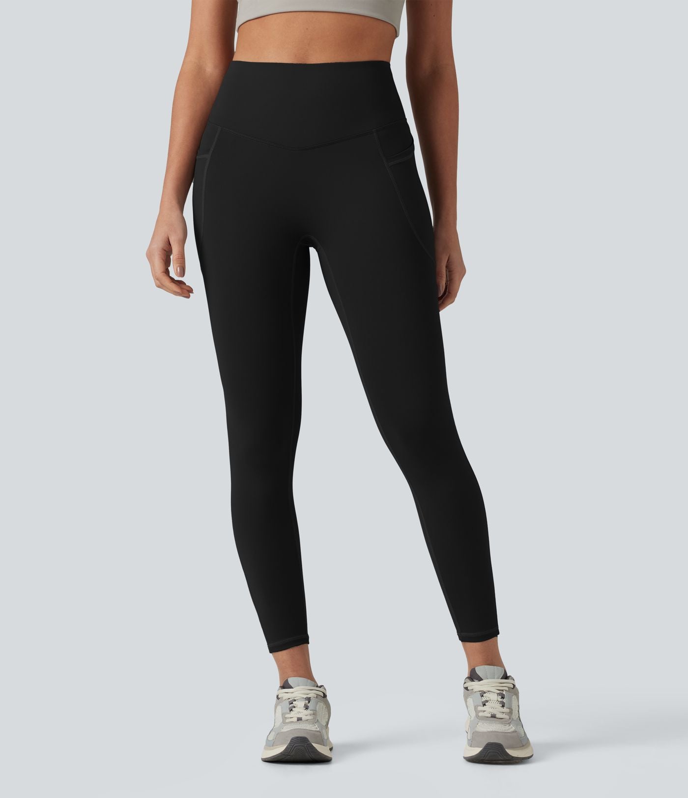 SoftlyZero™ Plush Legging de yoga 7/8 taille haute ventre plat dos croisé avec poches