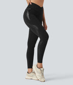 Legging yoga SoftlyZero™ 7/8 skinny taille haute croisée avec poches - UPF50+