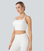 Soutien-gorge de sport yoga SoftlyZero™ Plush soutien souple double bretelles bonnets E-G