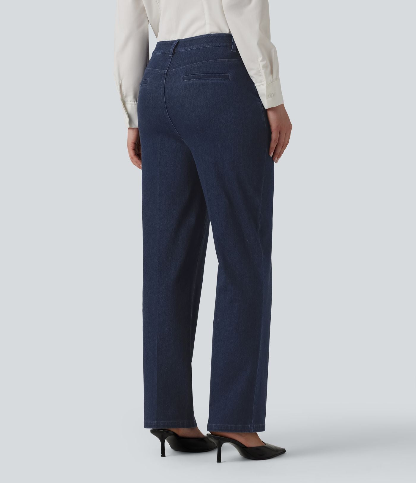 Jean bureau droit taille haute Halara Flex™ avec poches