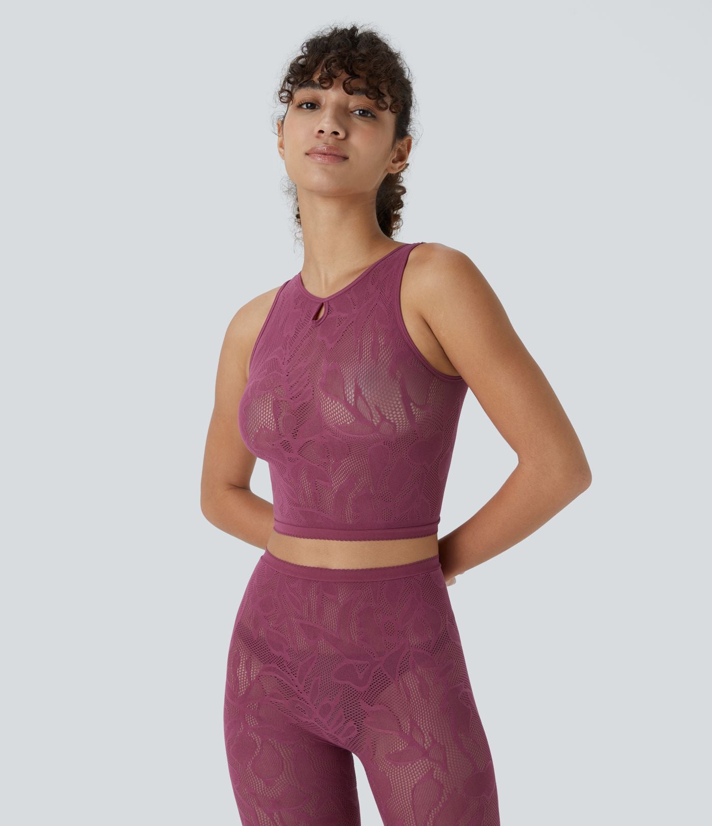 Débardeur court avec découpes sans couture OneForm Seamless Flow