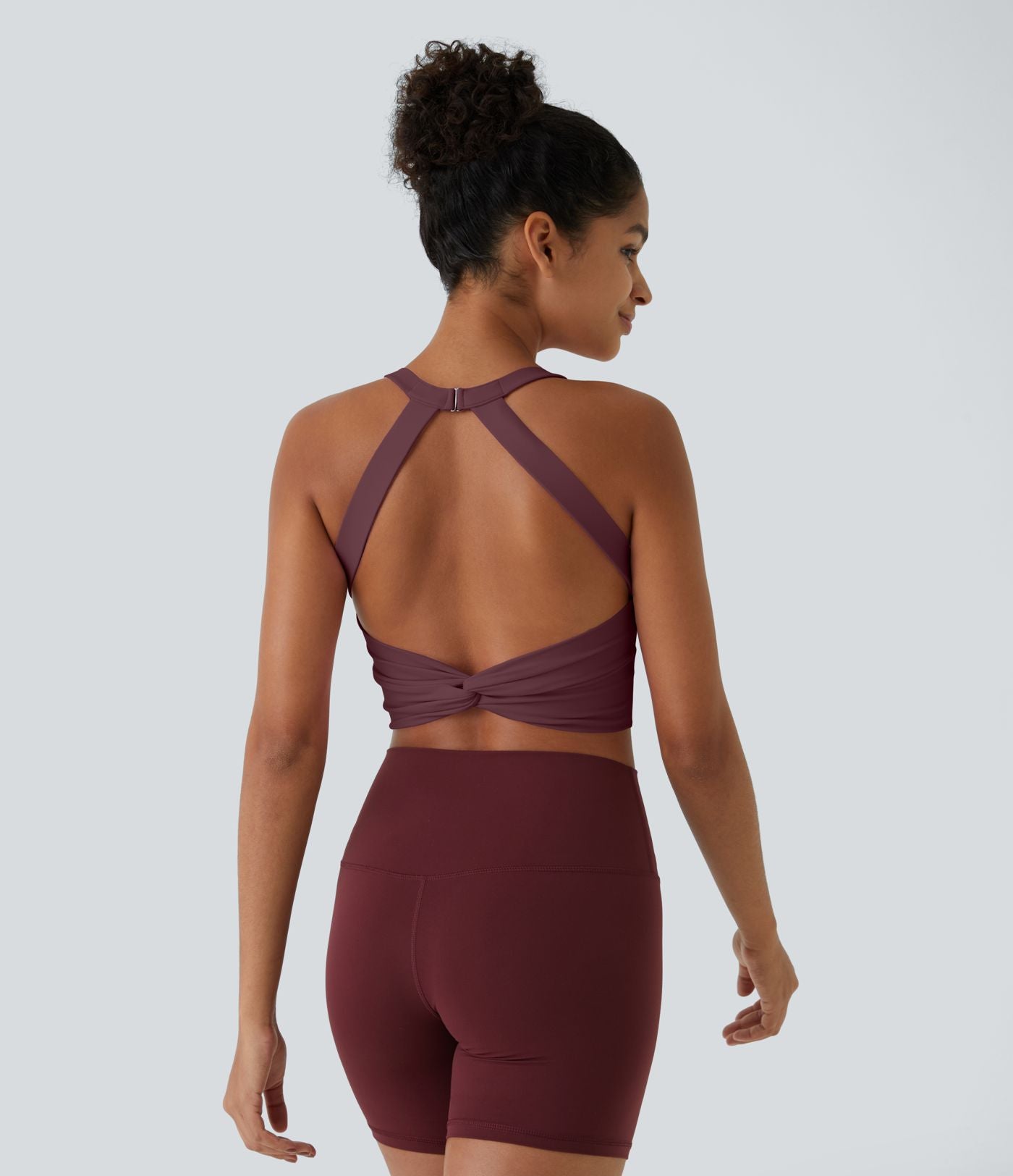 Débardeur yoga court SoftlyZero™ Plush à découpes A-C