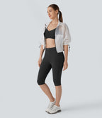 Legging corsaire de randonnée à taille haute et poches latérales UltraSculpt™ Halara